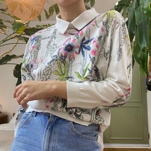 Ted baker cotton light sweater floral (small)